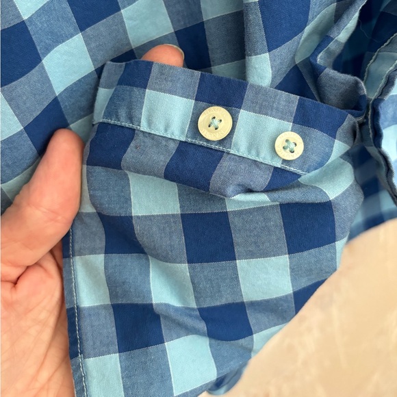 🦃 Men’s Nautica Classic Fit Stretch Blue Plaid Button Down S - Picture 7 of 7